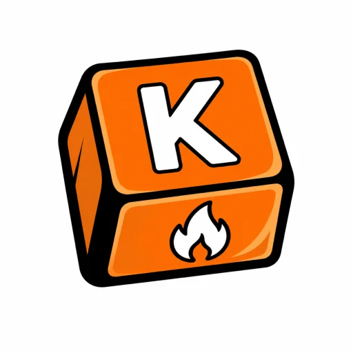 Il logo di Kaldo: un keycap con la K e la fiammella